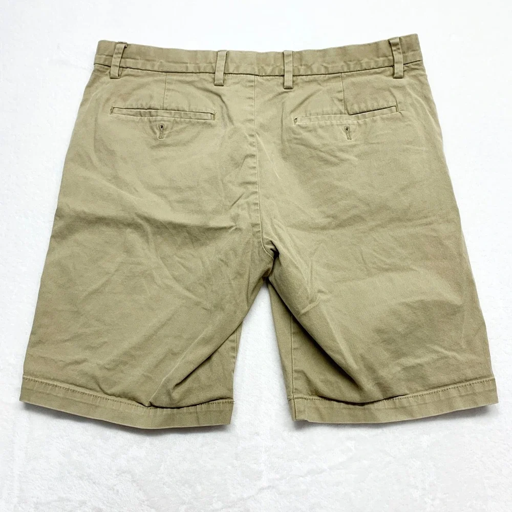 Banana‎ Republic Aiden Short Mens Size 33 Khaki Chino Slim Fit Cotton Spandex
